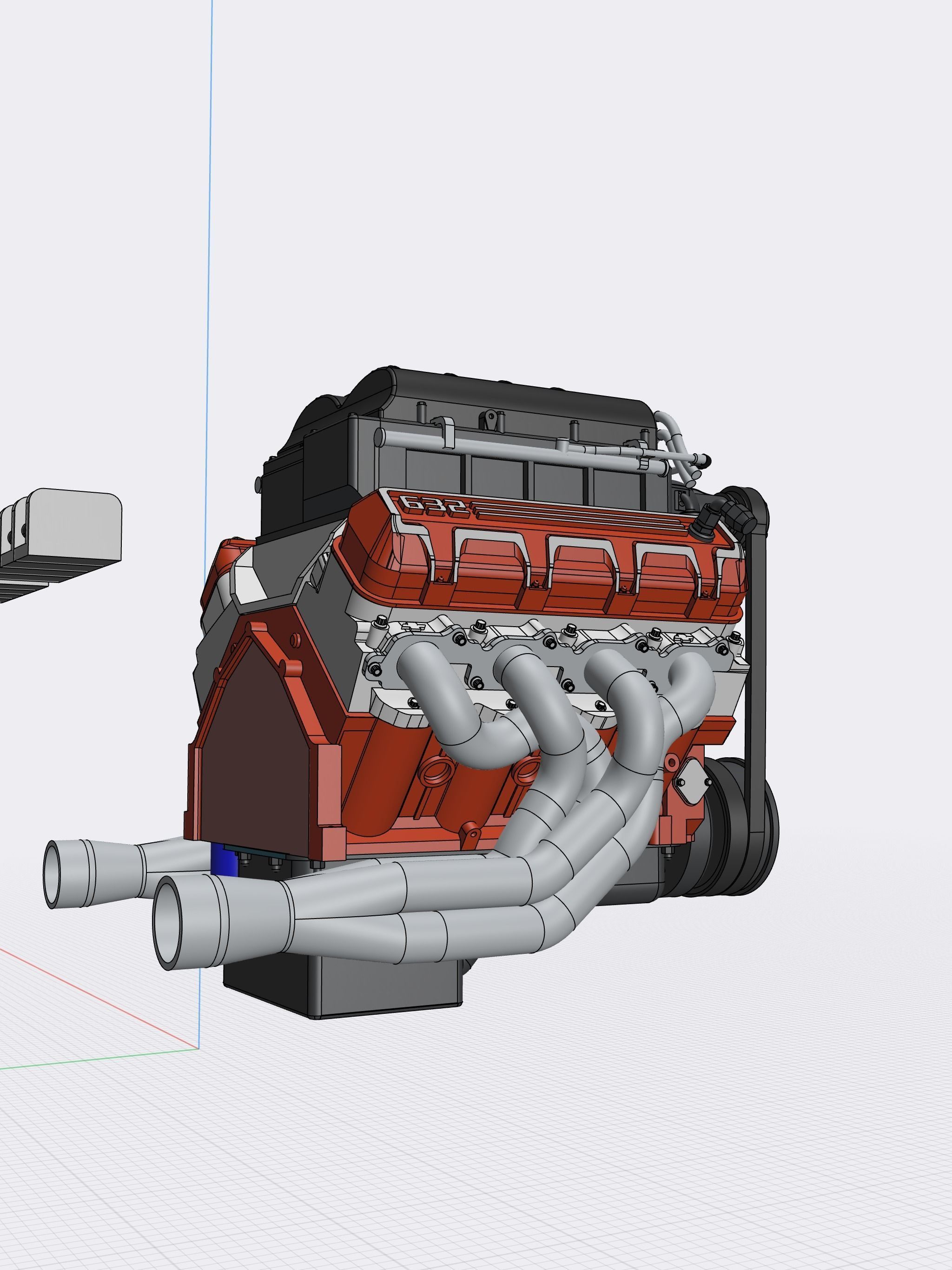 MAGNUSON SUPERCHARGED CHEV ZZ632 ENGINE COMPLETE 3D print model_17