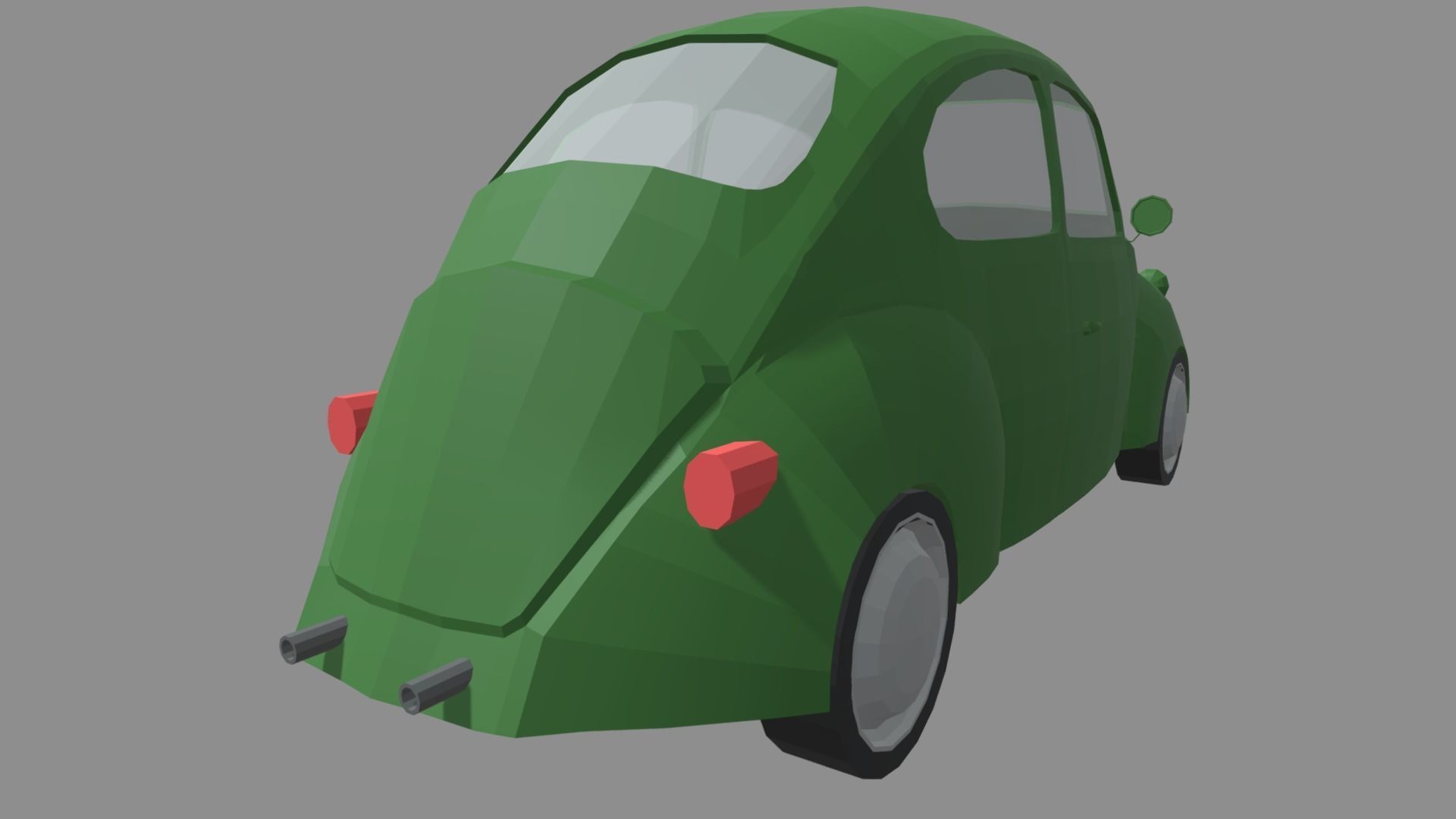 Low Poly Classic Car 01 Low-poly 3D model_4