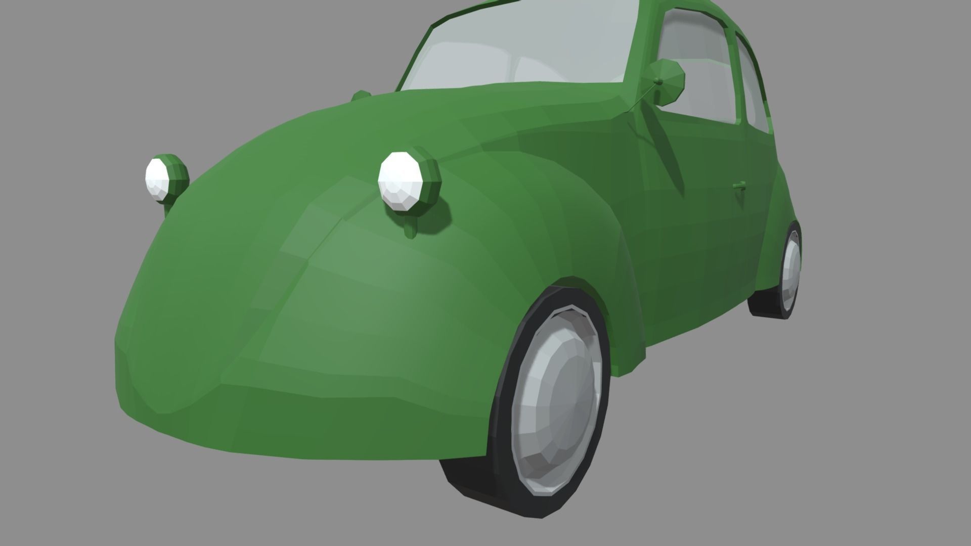 Low Poly Classic Car 01 Low-poly 3D model_5