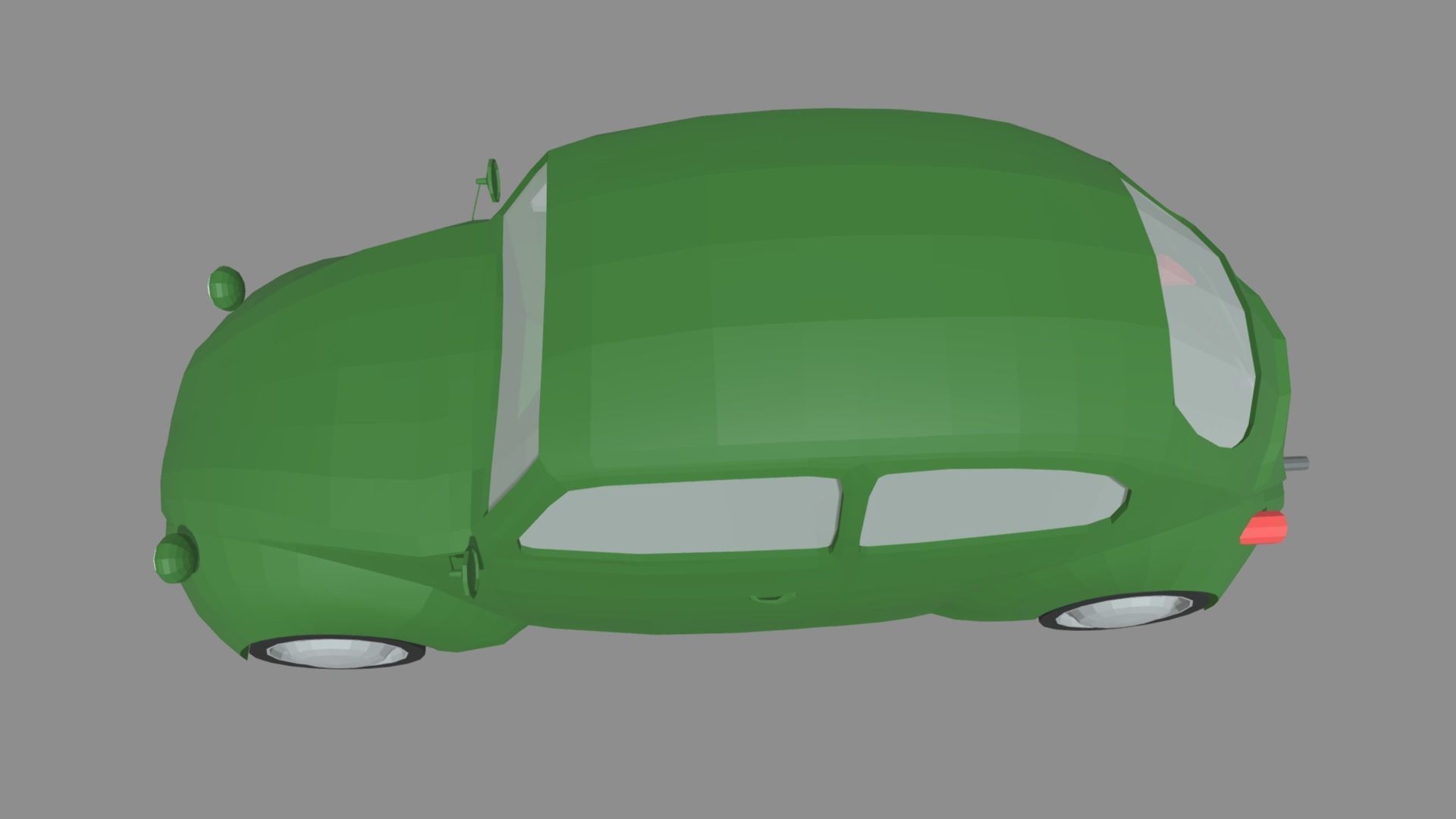 Low Poly Classic Car 01 Low-poly 3D model_3