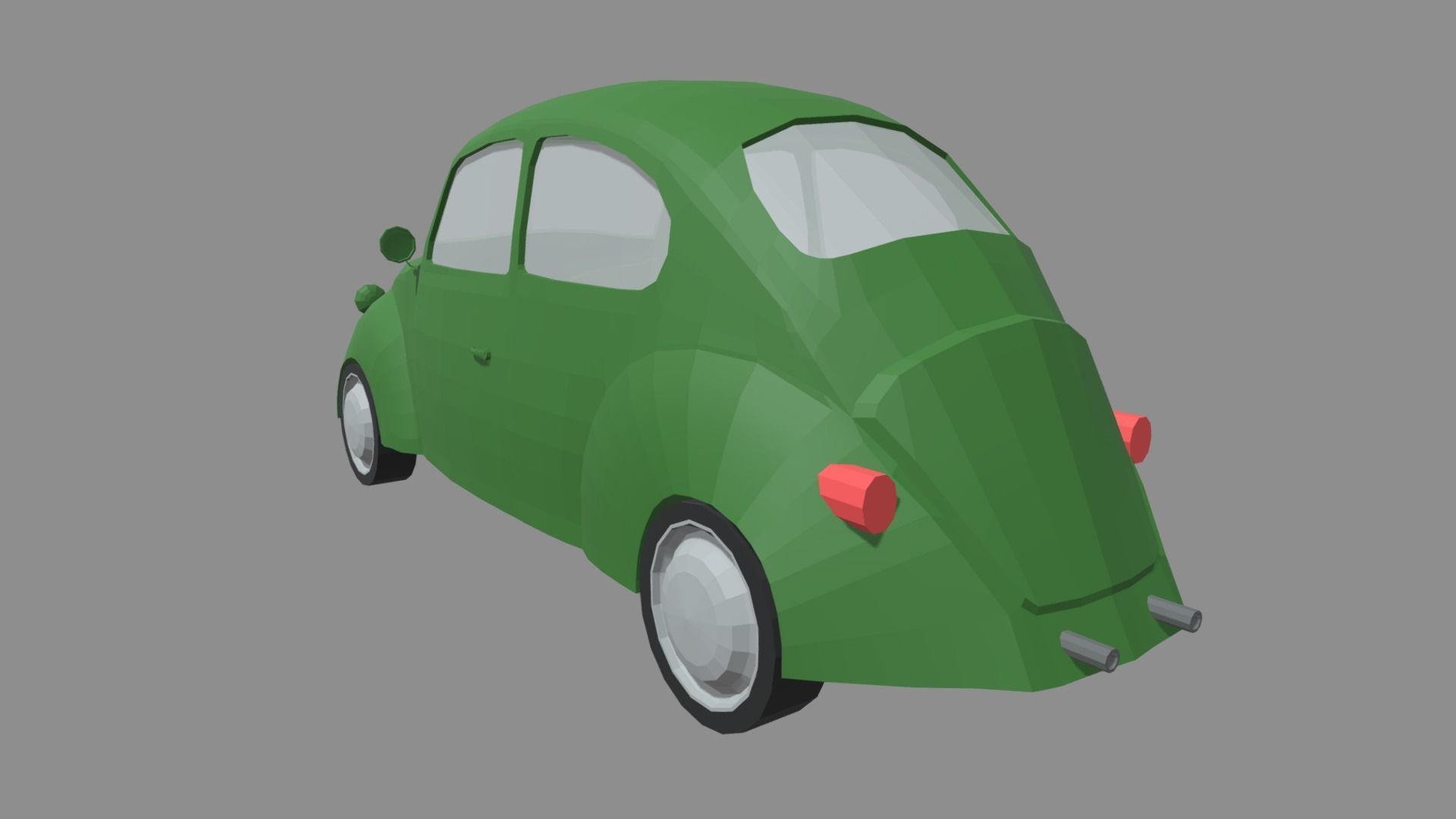 Low Poly Classic Car 01 Low-poly 3D model_1