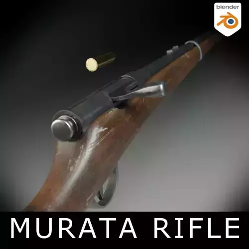 Murata rifle Low-poly 3D model