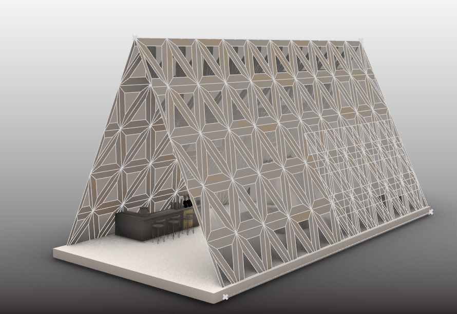 triangle pavilion  3D print model_2