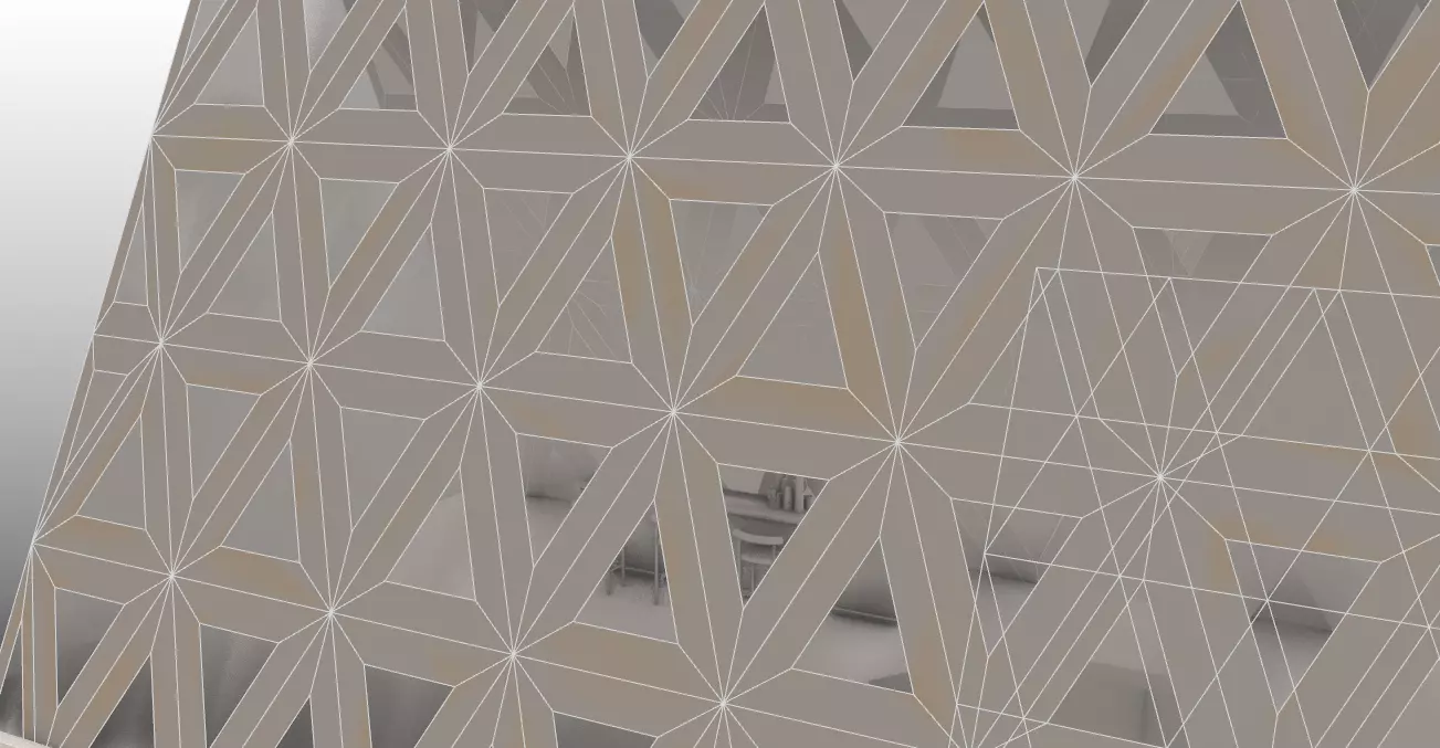 triangle pavilion  3D print model_0