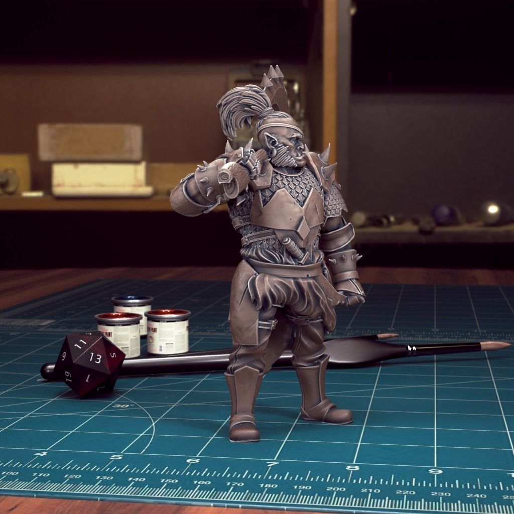 DND Heroes - Orc Fighters - Pre-Supported 3D print model_10