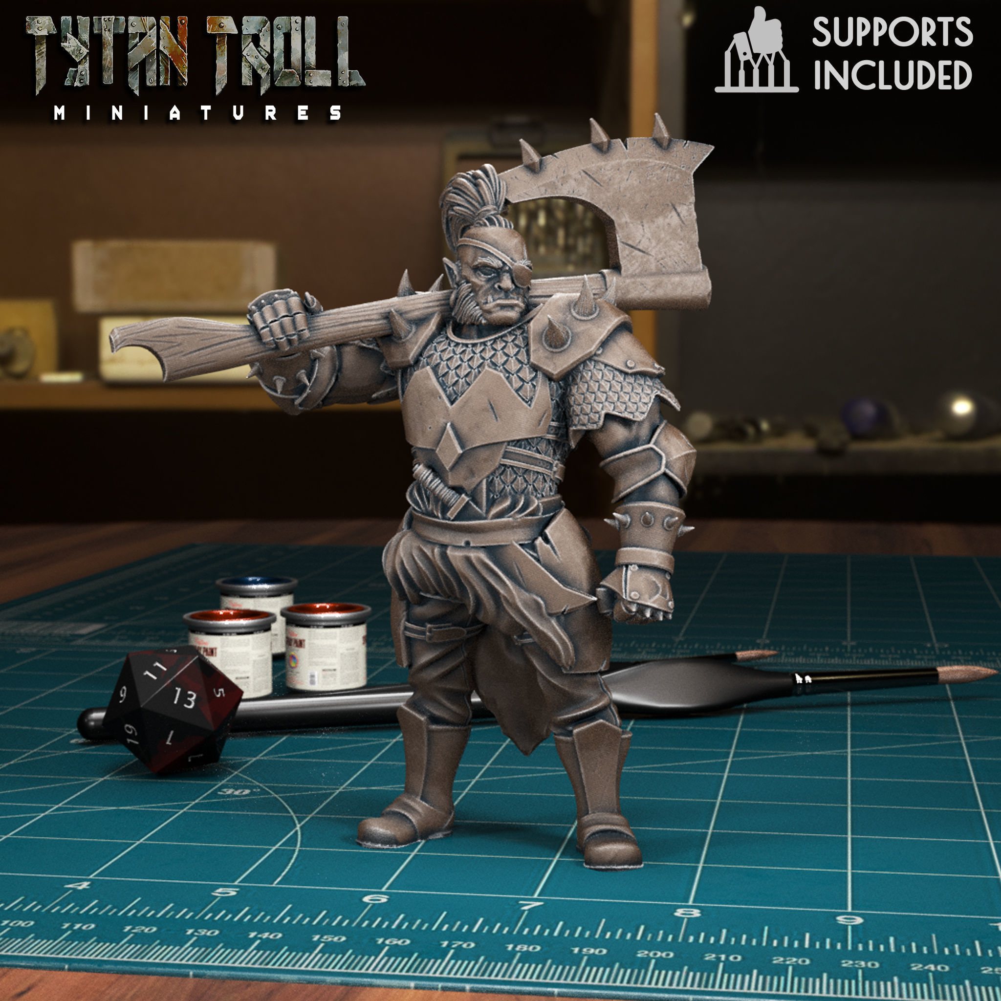 DND Heroes - Orc Fighters - Pre-Supported 3D print model_2