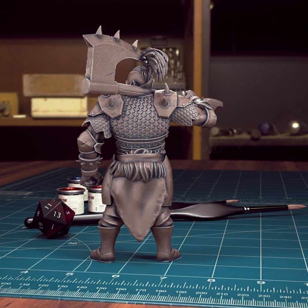 DND Heroes - Orc Fighters - Pre-Supported 3D print model_9