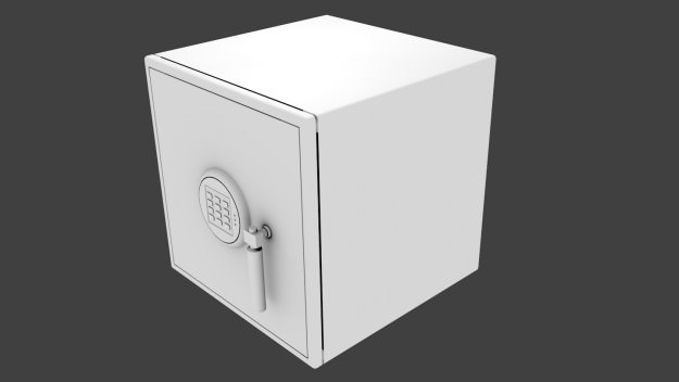 Modern Safe 3D model_2
