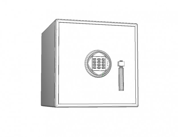 Modern Safe 3D model_1