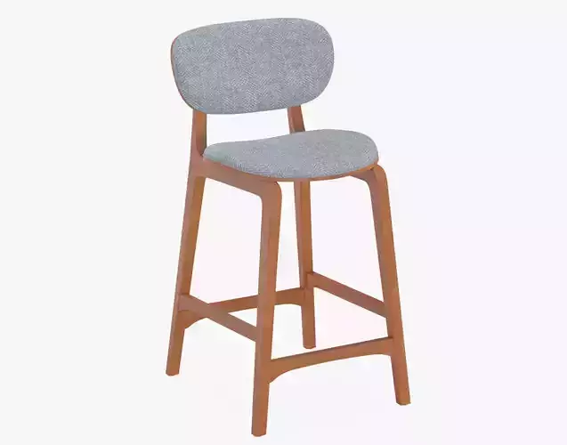 Scandinavian Bar Stool 3D model