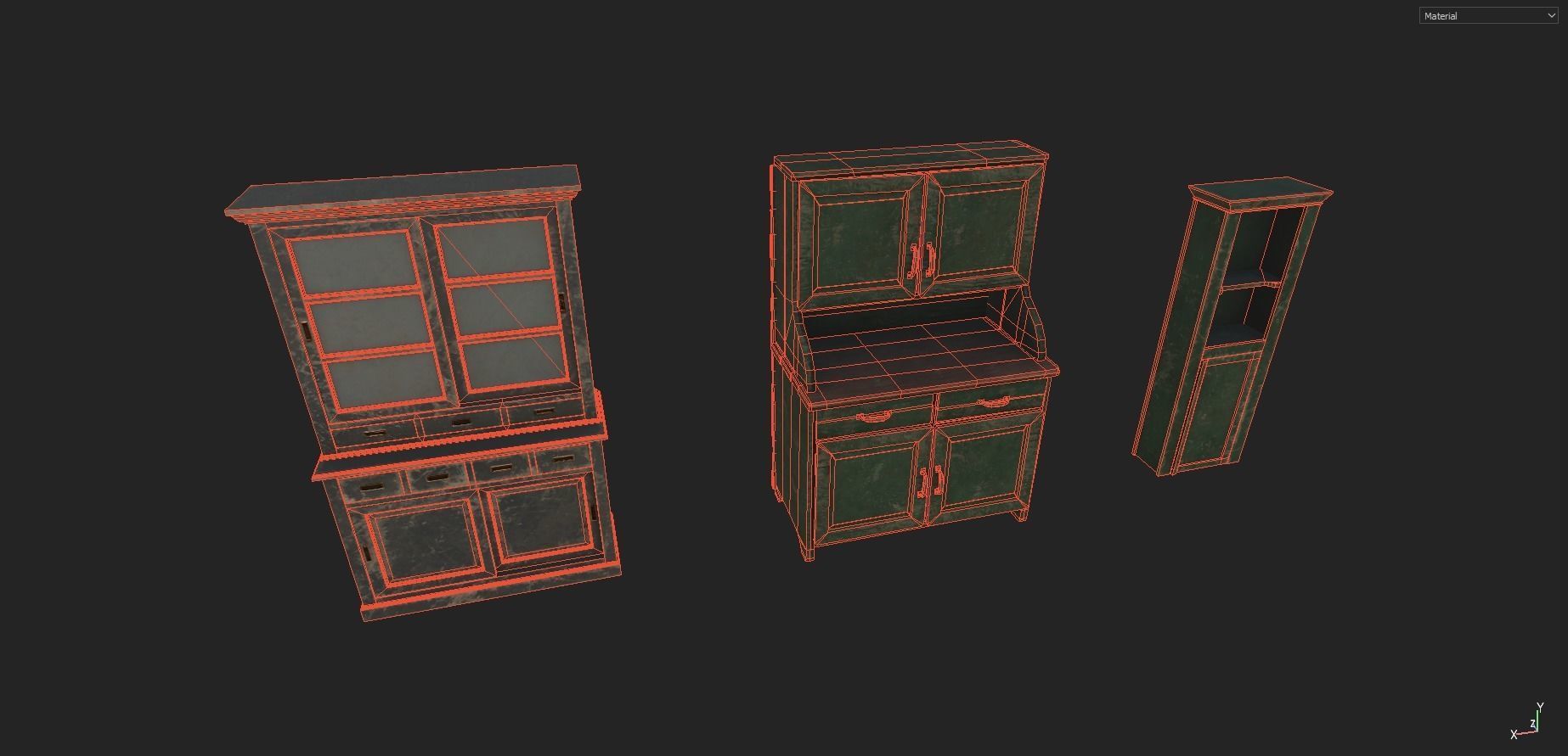 Kitchen Props pack Low-poly 3D model_10