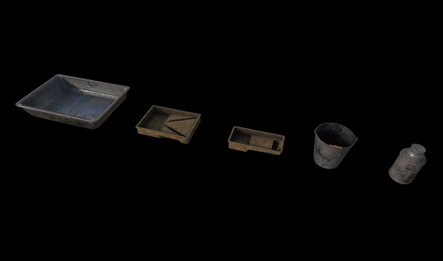 Kitchen Props pack Low-poly 3D model_3