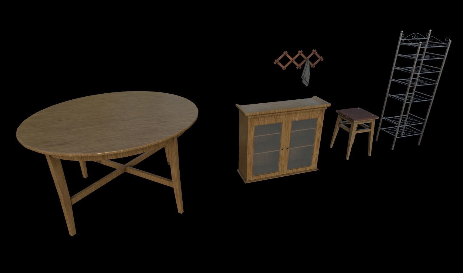 Kitchen Props pack Low-poly 3D model_5
