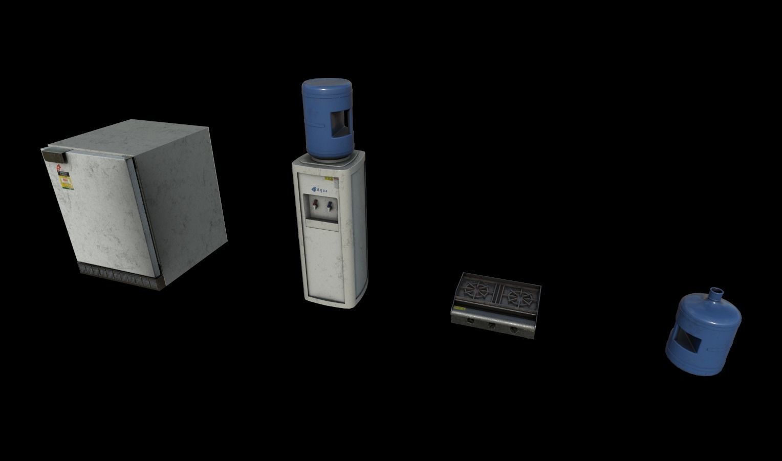 Kitchen Props pack Low-poly 3D model_1