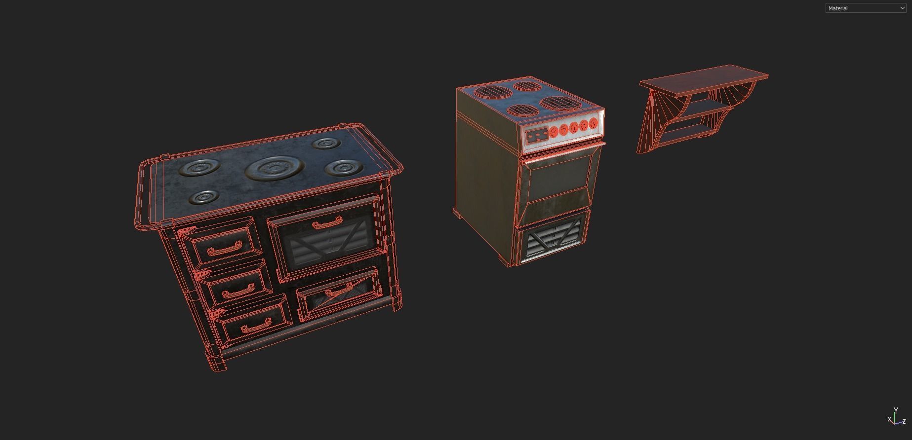 Kitchen Props pack Low-poly 3D model_14