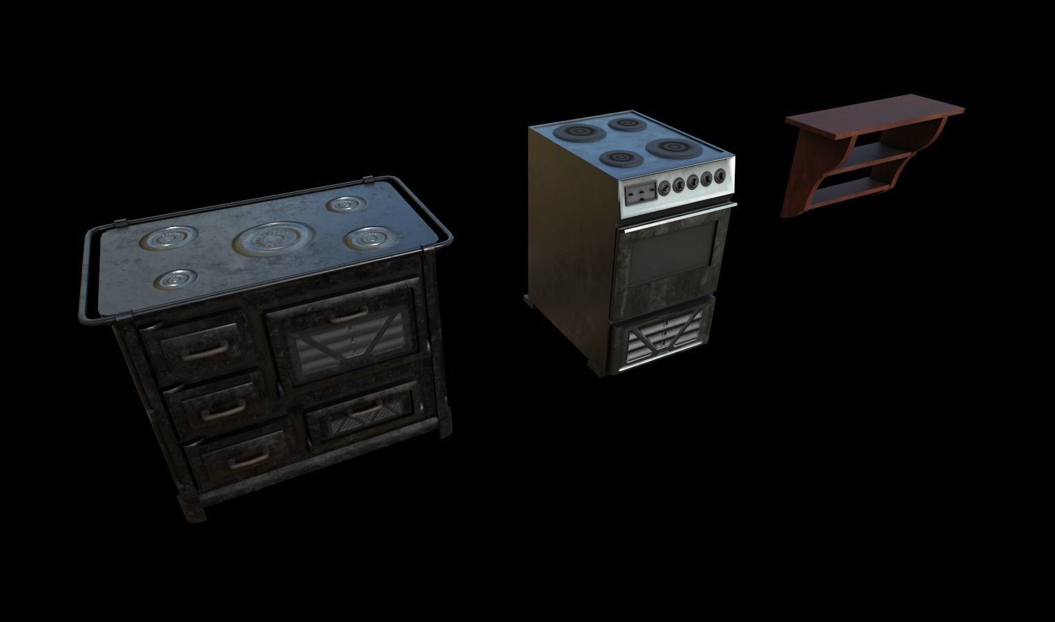 Kitchen Props pack Low-poly 3D model_13
