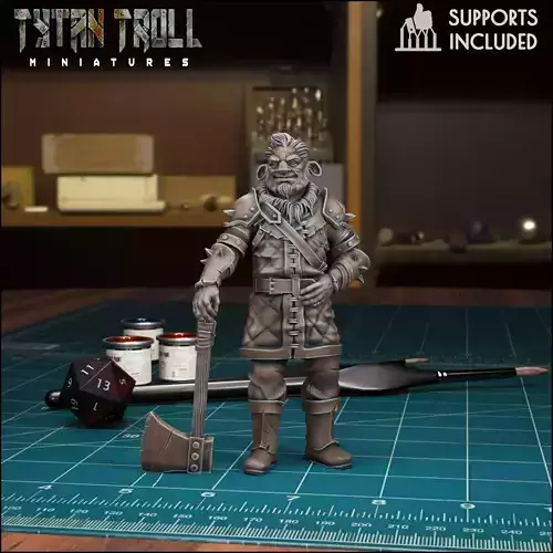 DND Heroes - Male Firbolg Fighter - Pre-Supported