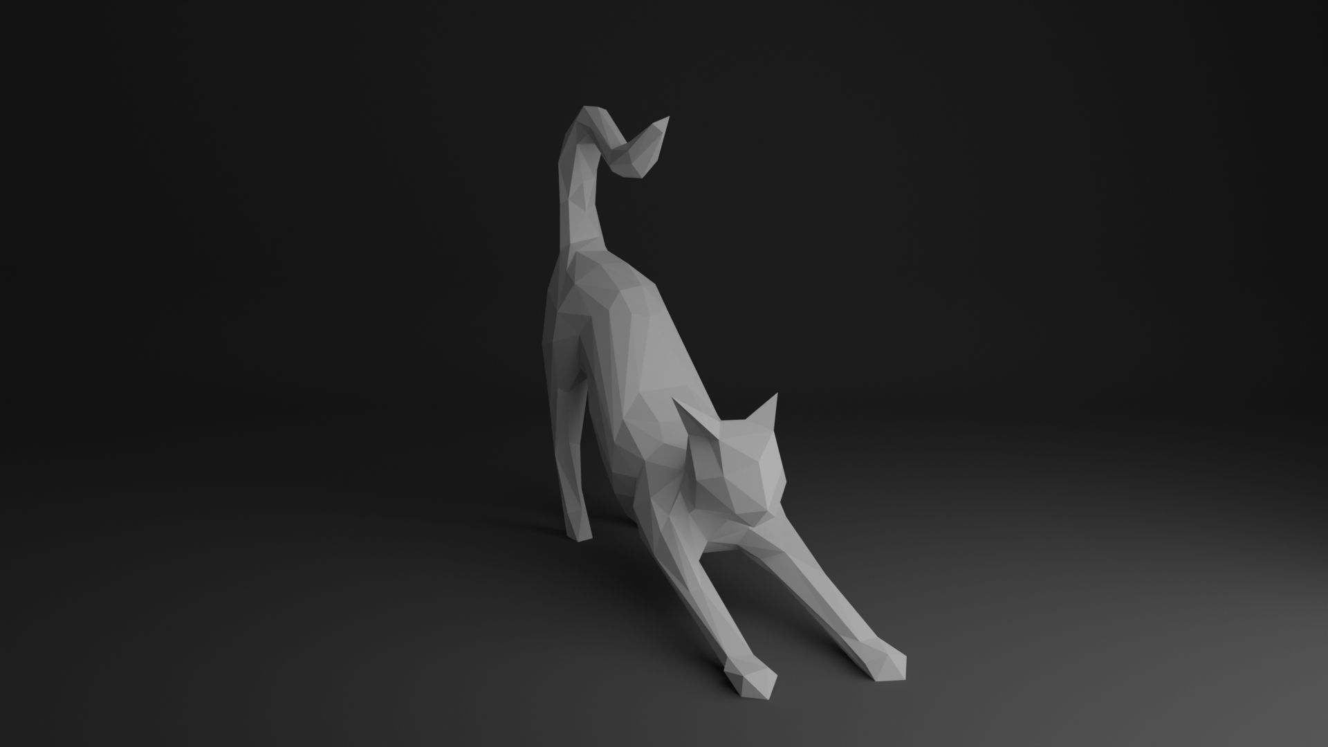 Cat Low Poly 3D Model Collection_29