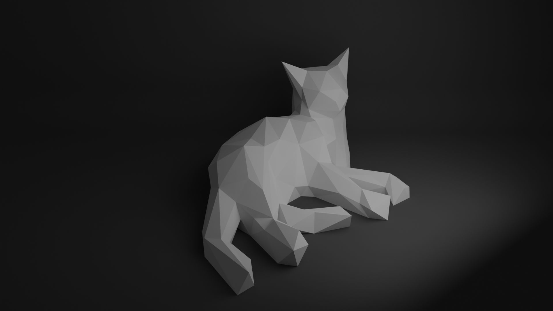 Cat Low Poly 3D Model Collection_17