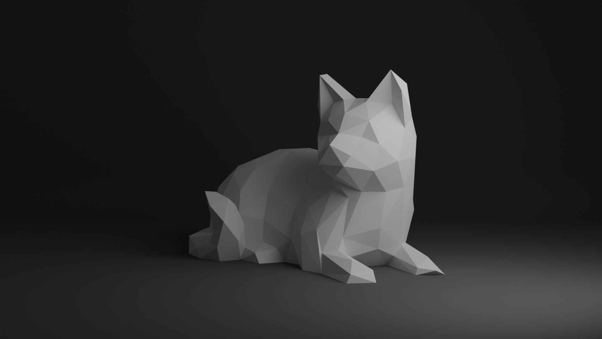 Cat Low Poly 3D Model Collection_13