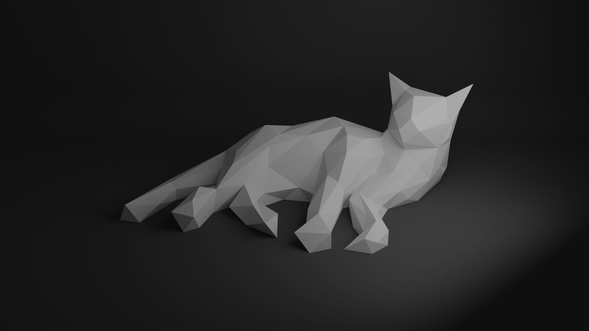 Cat Low Poly 3D Model Collection_20