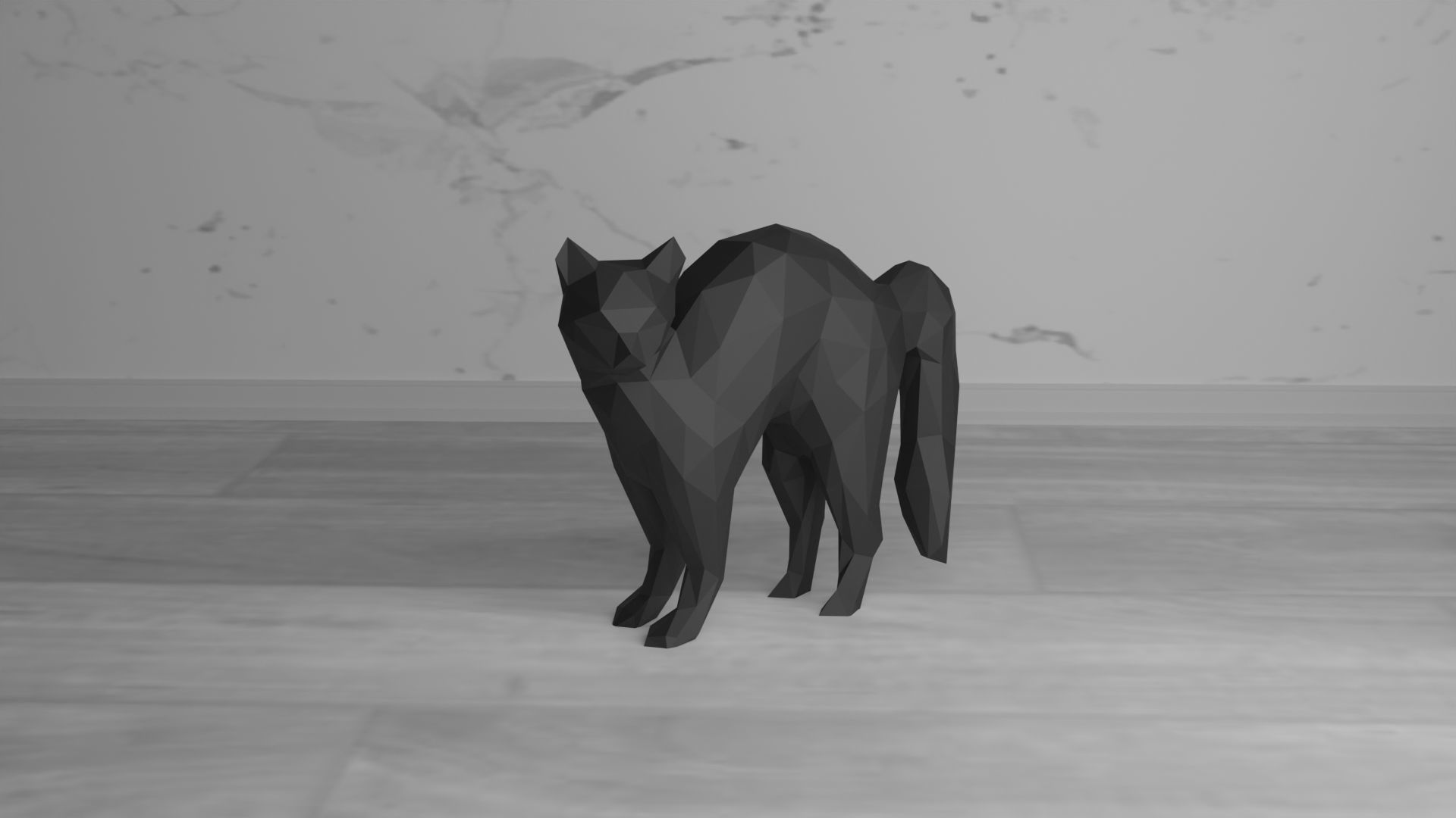 Cat Low Poly 3D Model Collection_12