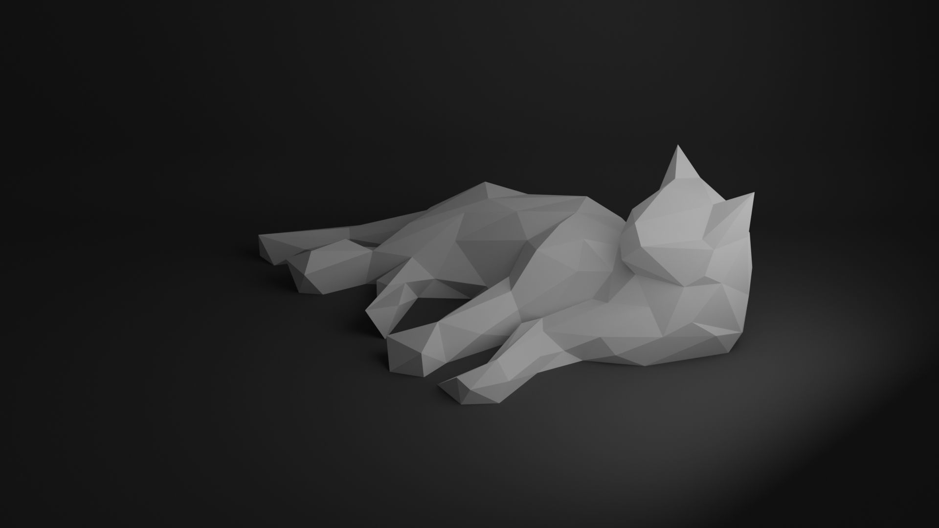 Cat Low Poly 3D Model Collection_18