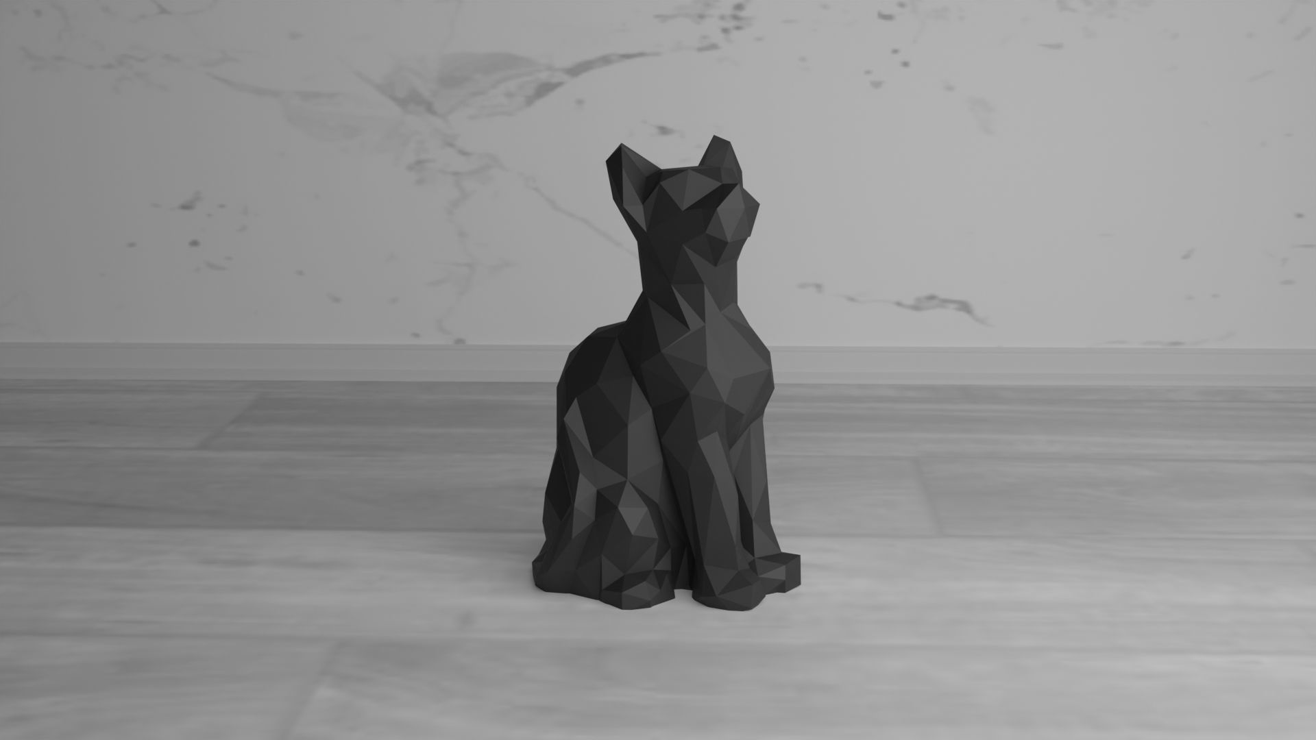 Cat Low Poly 3D Model Collection_9