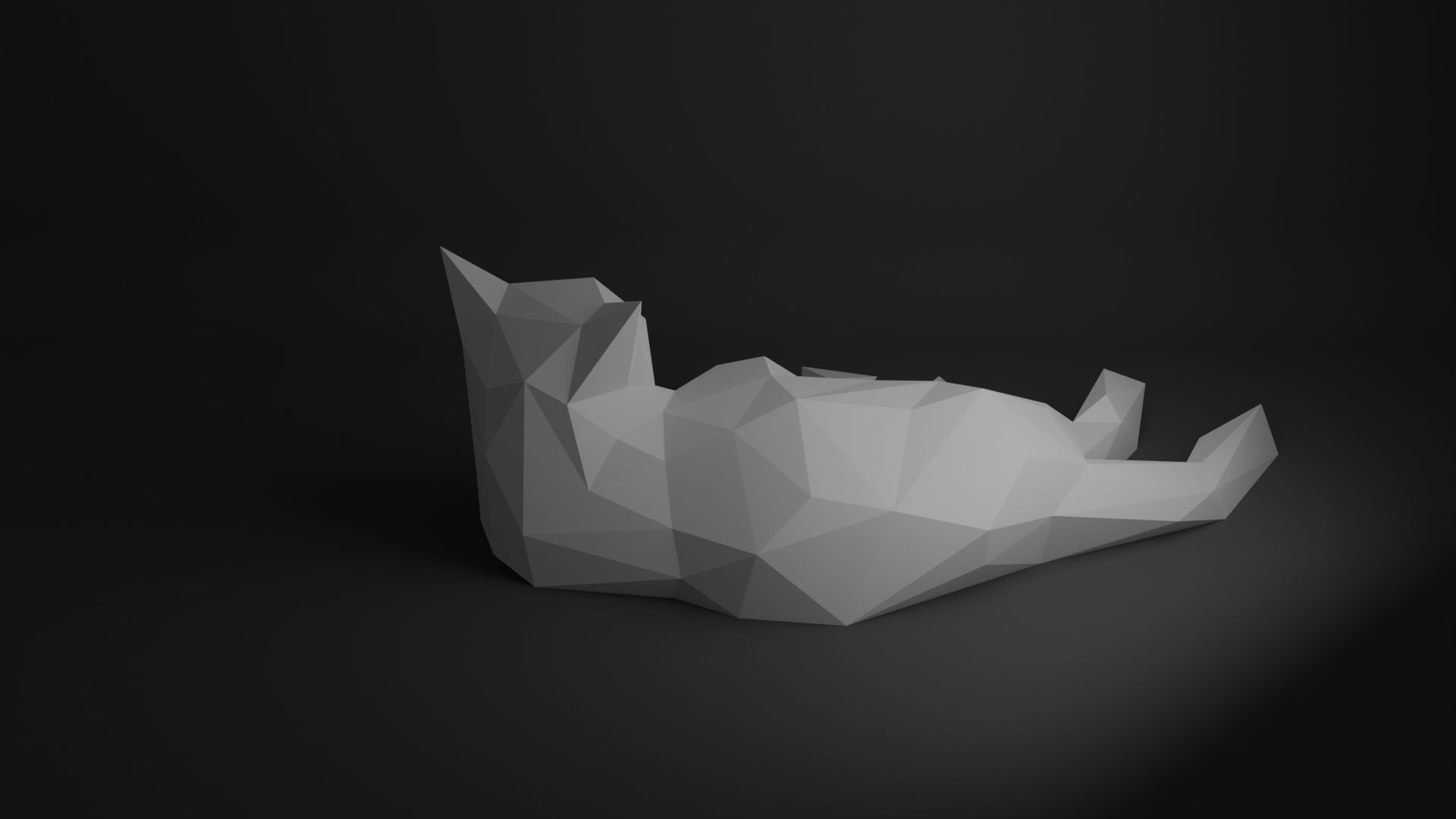 Cat Low Poly 3D Model Collection_19