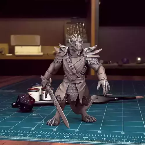  DND Heroes - Male Dragonborn Fighter - Pre-Supported