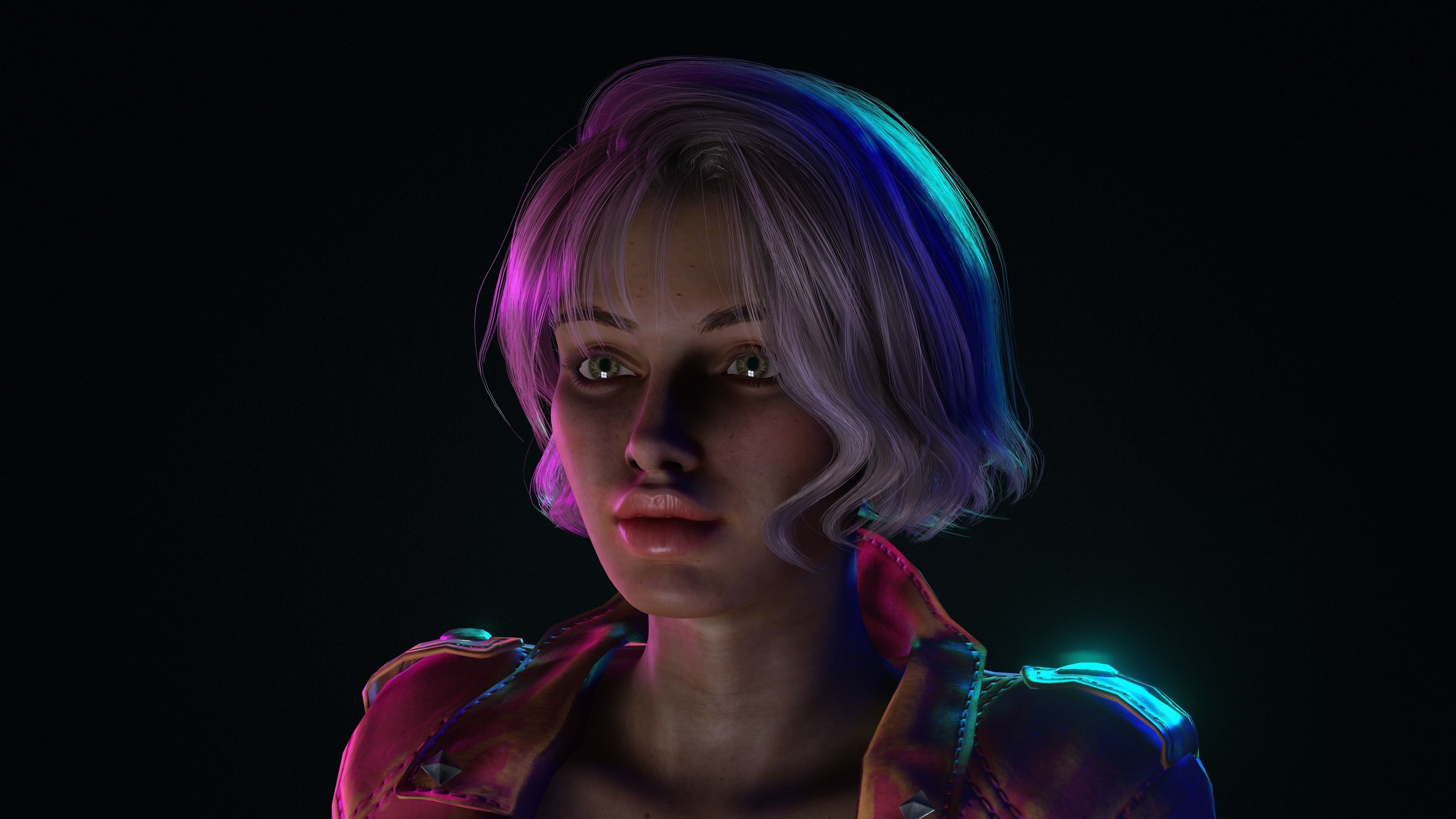 Miya-Female Character Low-poly 3D model_3