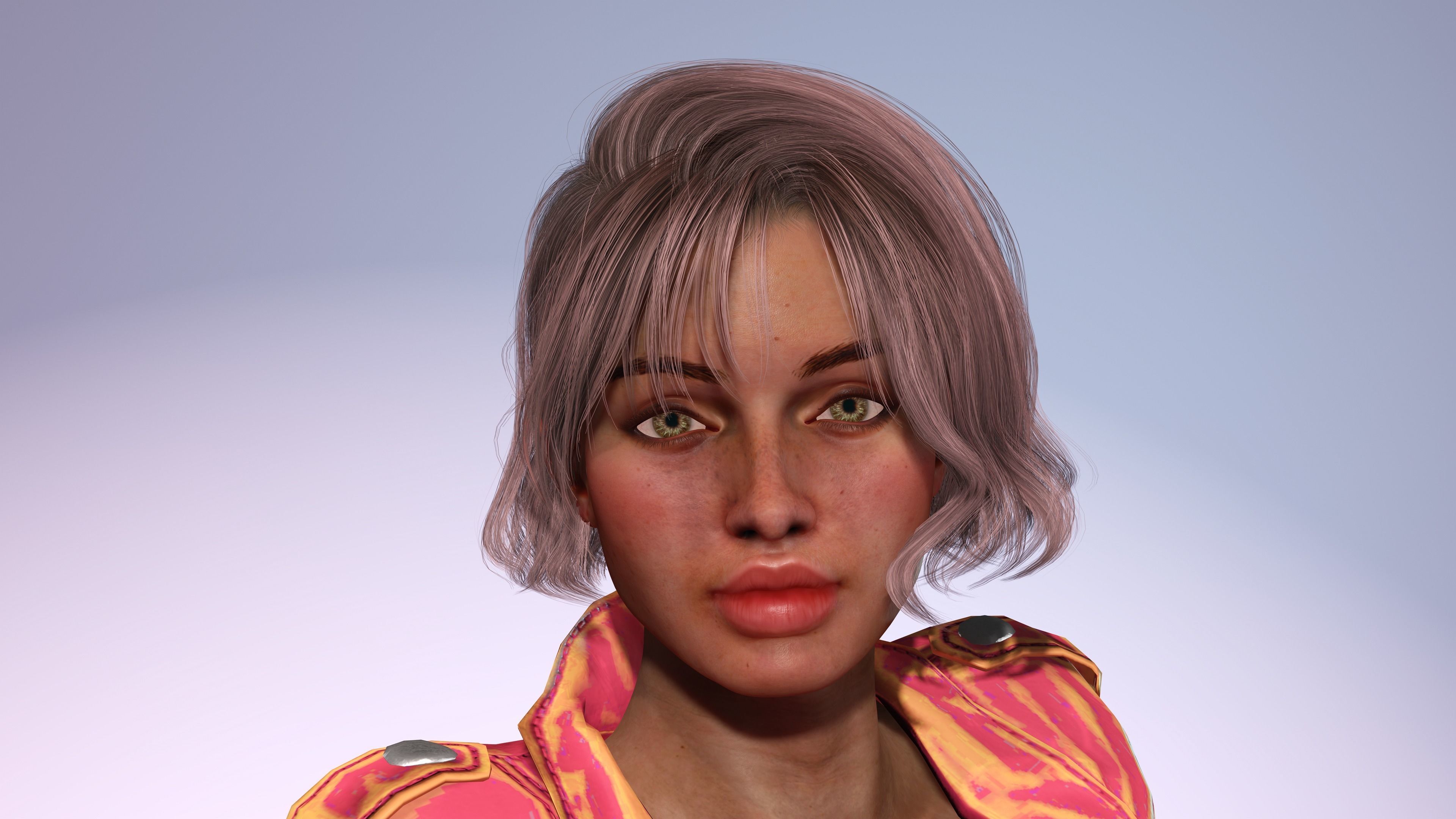 Miya-Female Character Low-poly 3D model_9