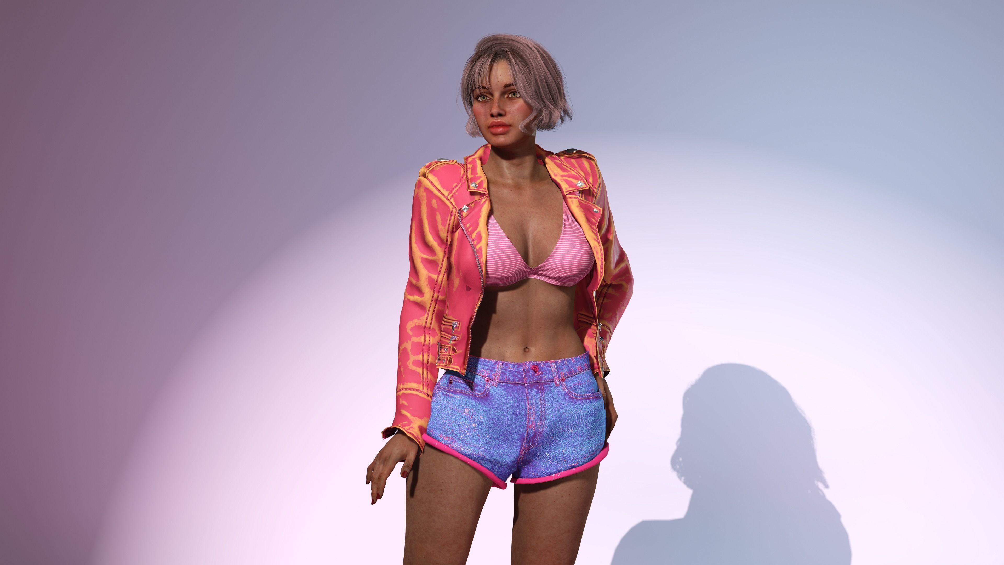 Miya-Female Character Low-poly 3D model_2