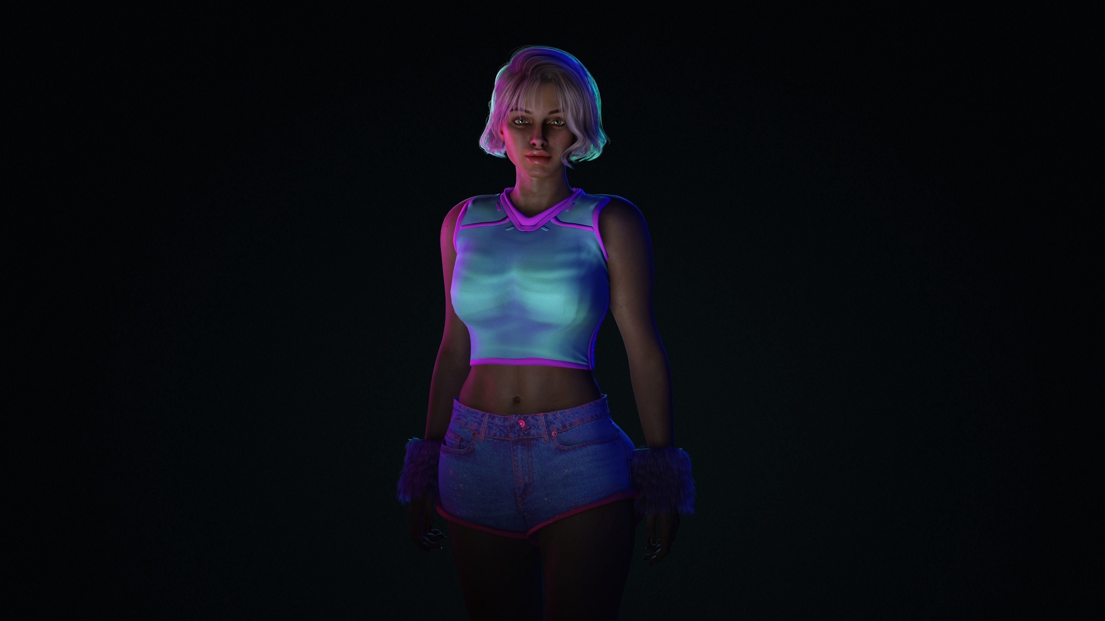 Miya-Female Character Low-poly 3D model_8