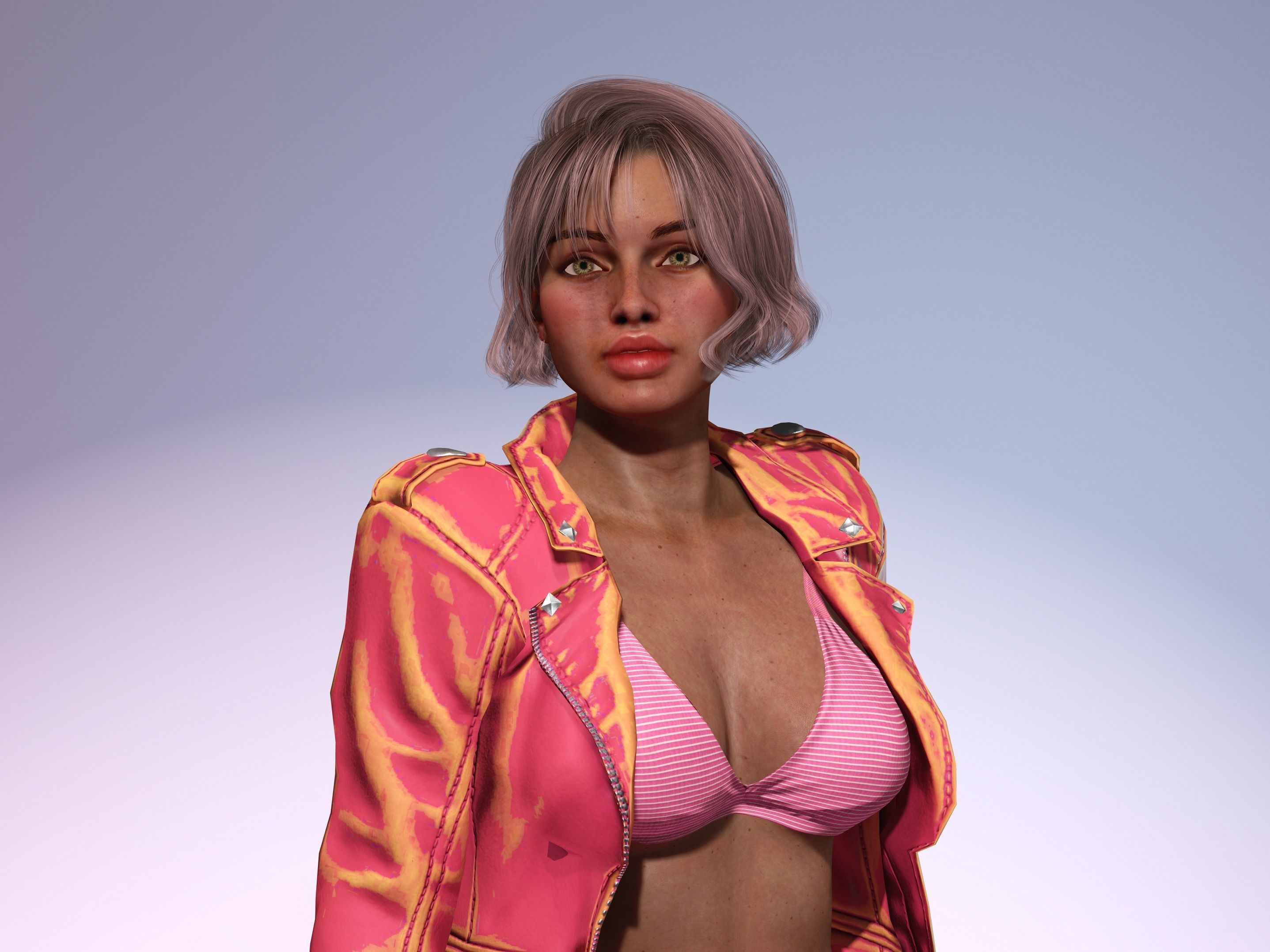 Miya-Female Character Low-poly 3D model_4
