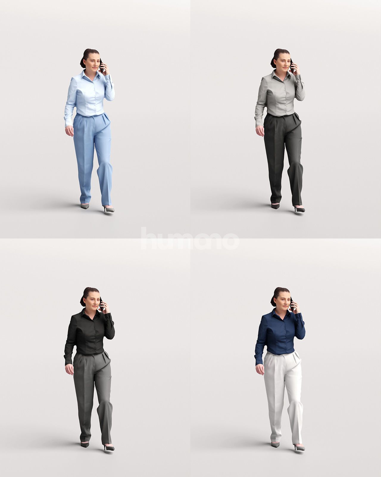 Humano 6 - Collection 2301 - PEOPLE FOR OFFICE - 6 x 3D models  3D model_12