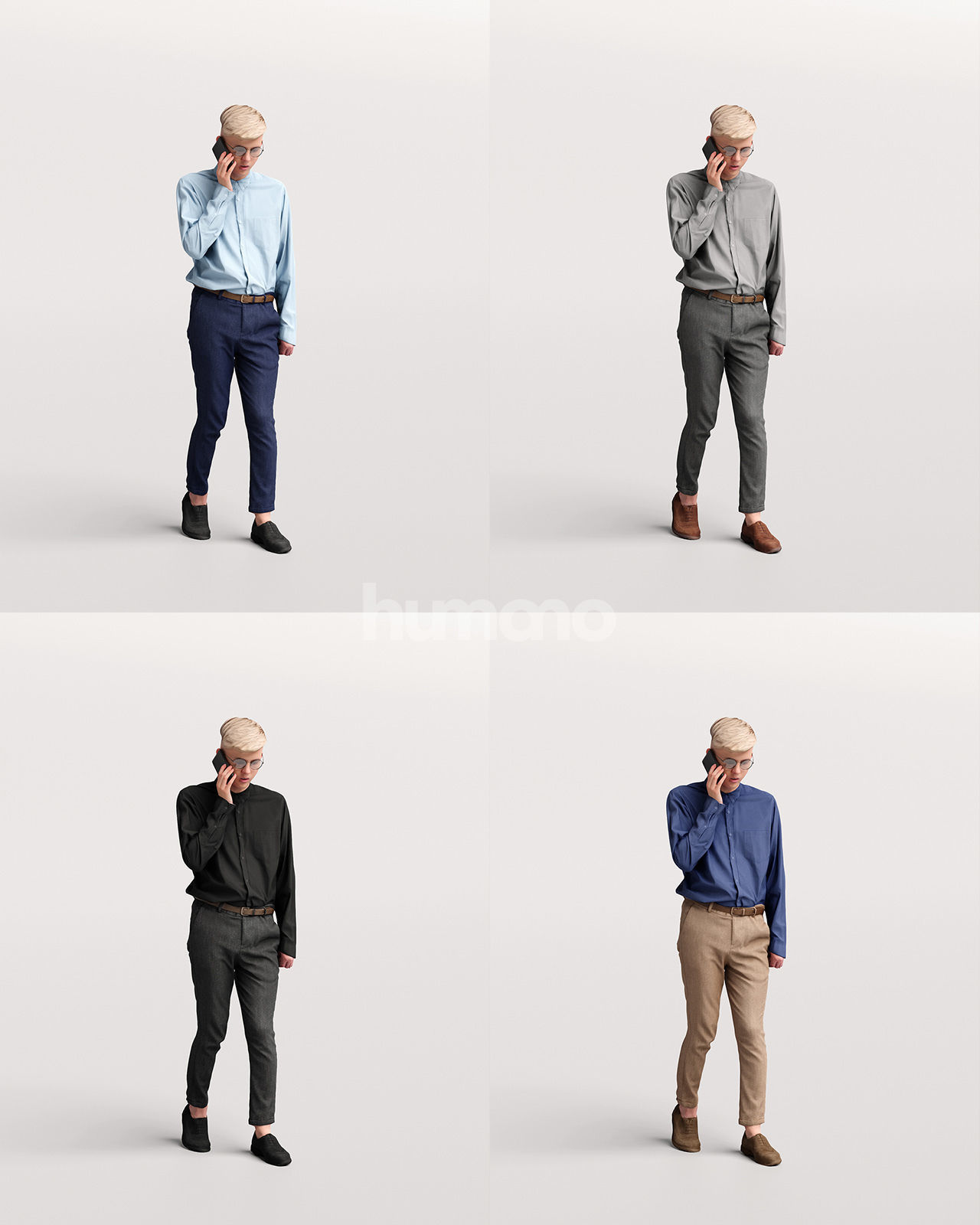 Humano 6 - Collection 2301 - PEOPLE FOR OFFICE - 6 x 3D models  3D model_7
