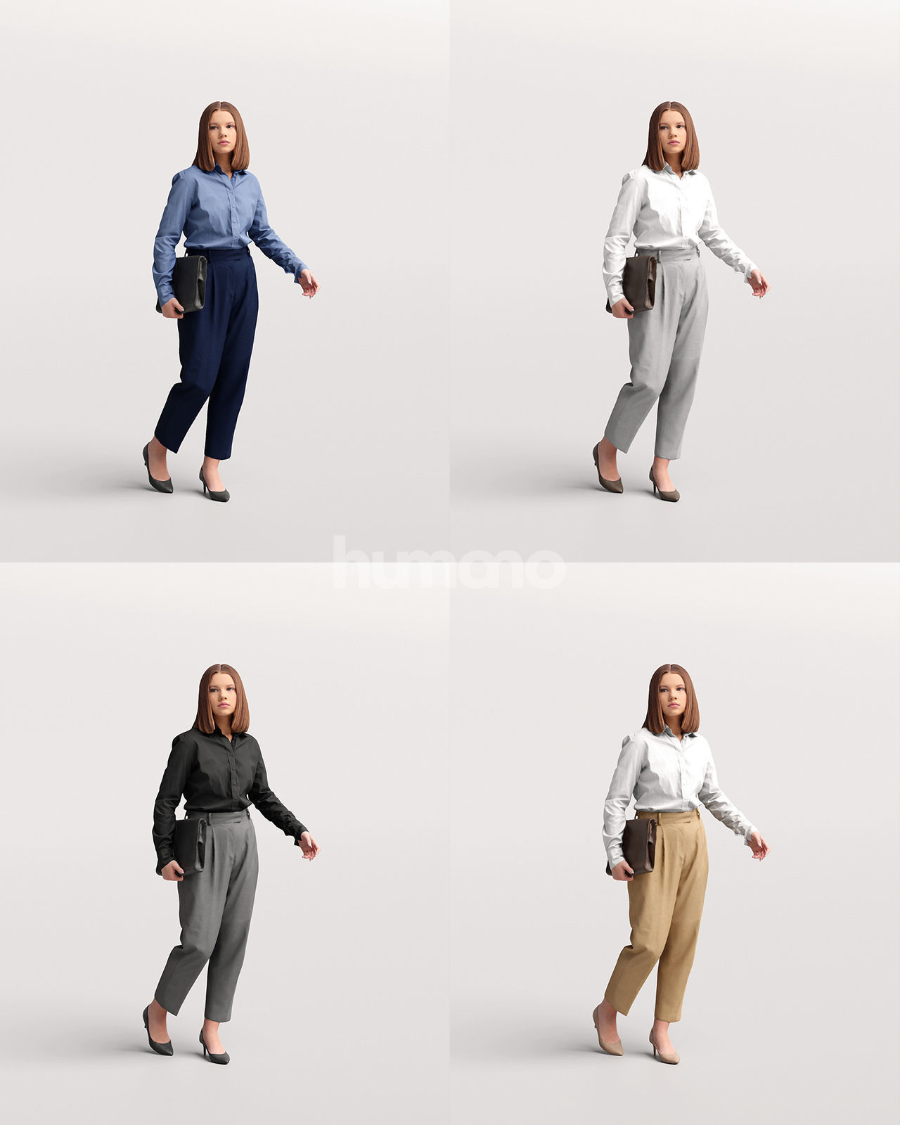 Humano 6 - Collection 2301 - PEOPLE FOR OFFICE - 6 x 3D models  3D model_9