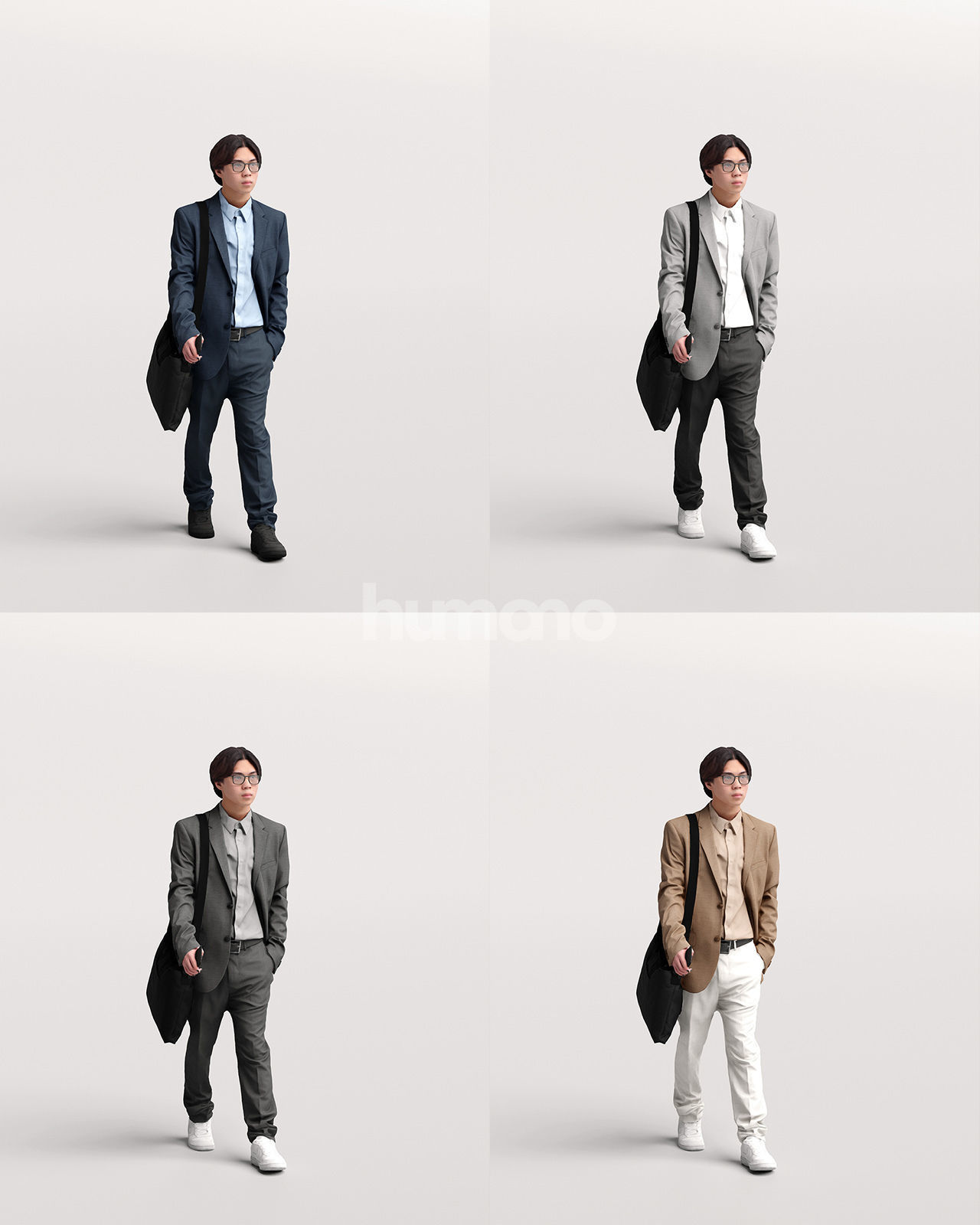 Humano 6 - Collection 2301 - PEOPLE FOR OFFICE - 6 x 3D models  3D model_11
