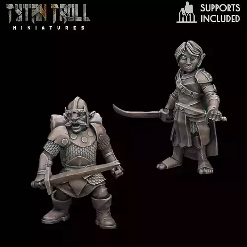 DND Heroes - Gnome Fighters - Pre-Supported