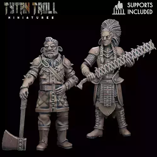 DND Heroes - Firbolg Fighters - Pre-Supported