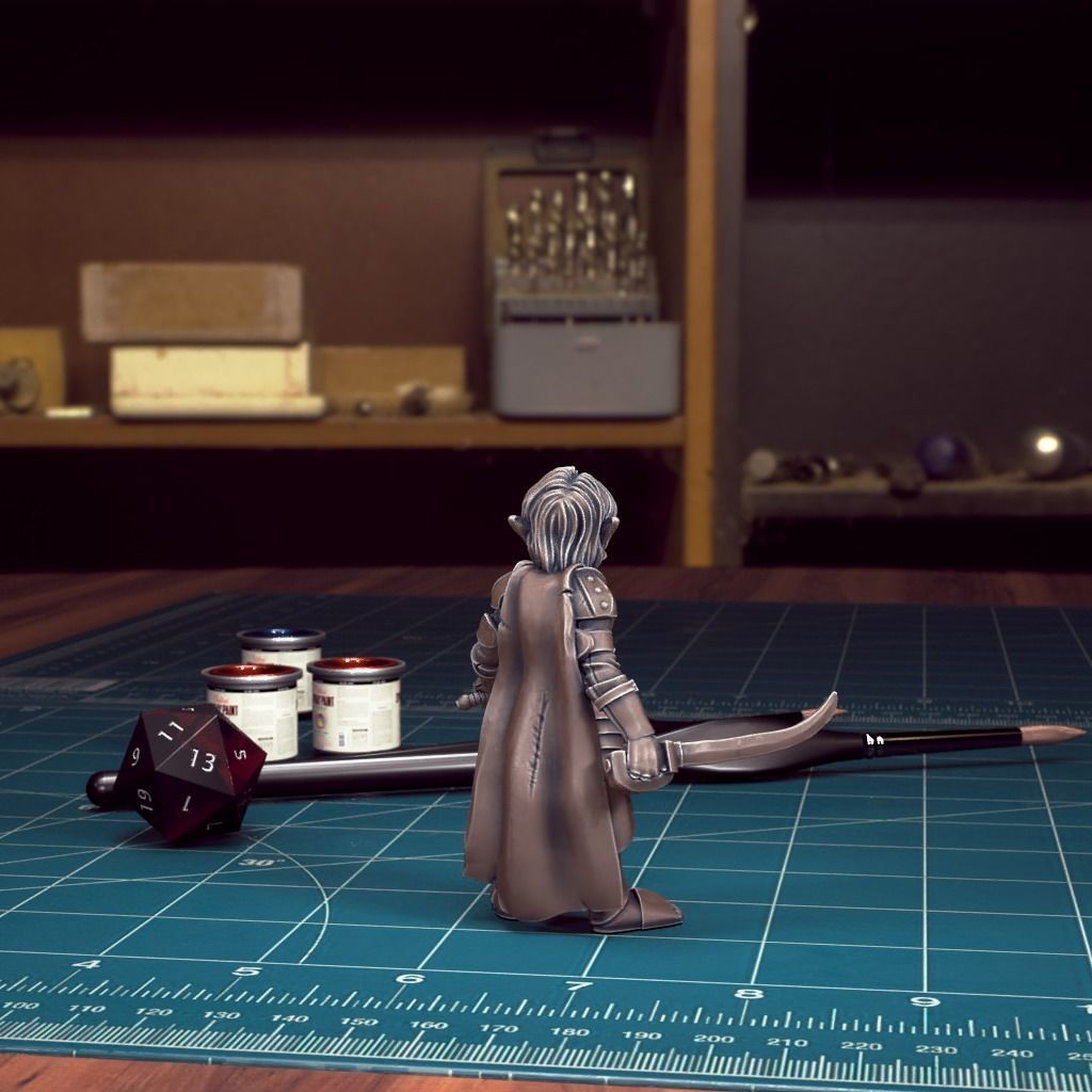 DND Heroes - Female Fighters - Pre-Supported 3D print model_24