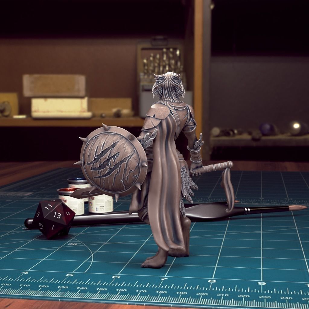 DND Heroes - Female Fighters - Pre-Supported 3D print model_44