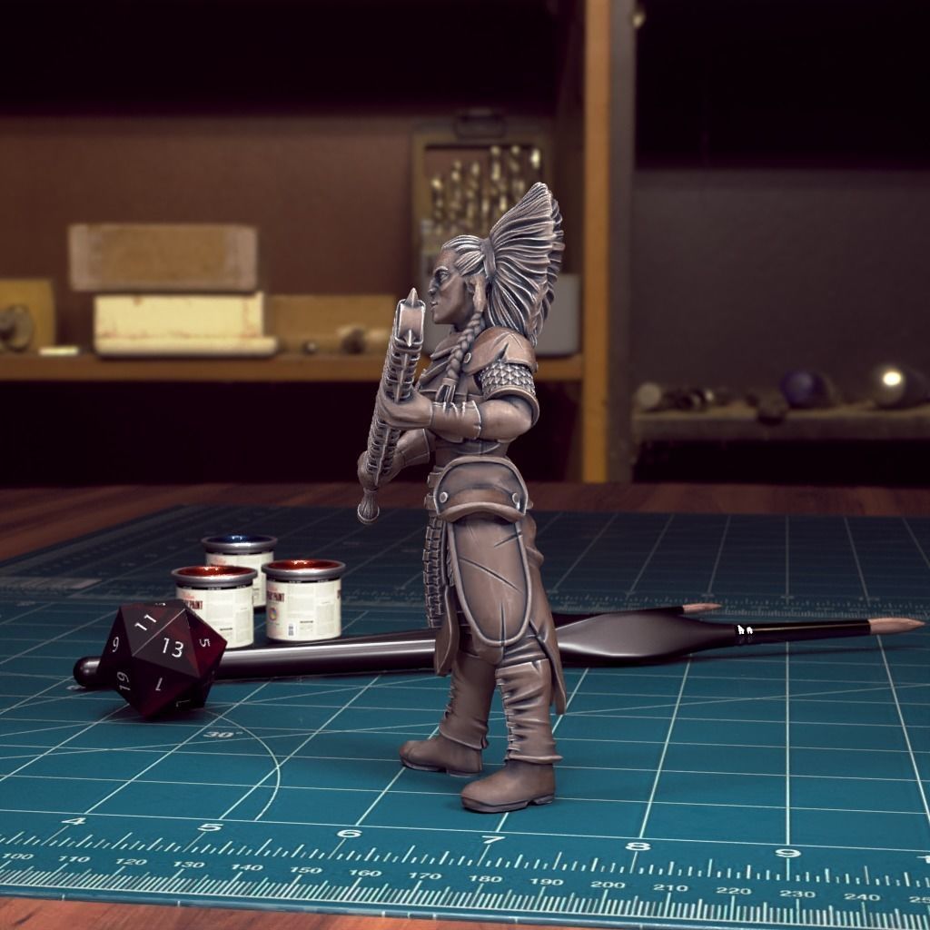 DND Heroes - Female Fighters - Pre-Supported 3D print model_18