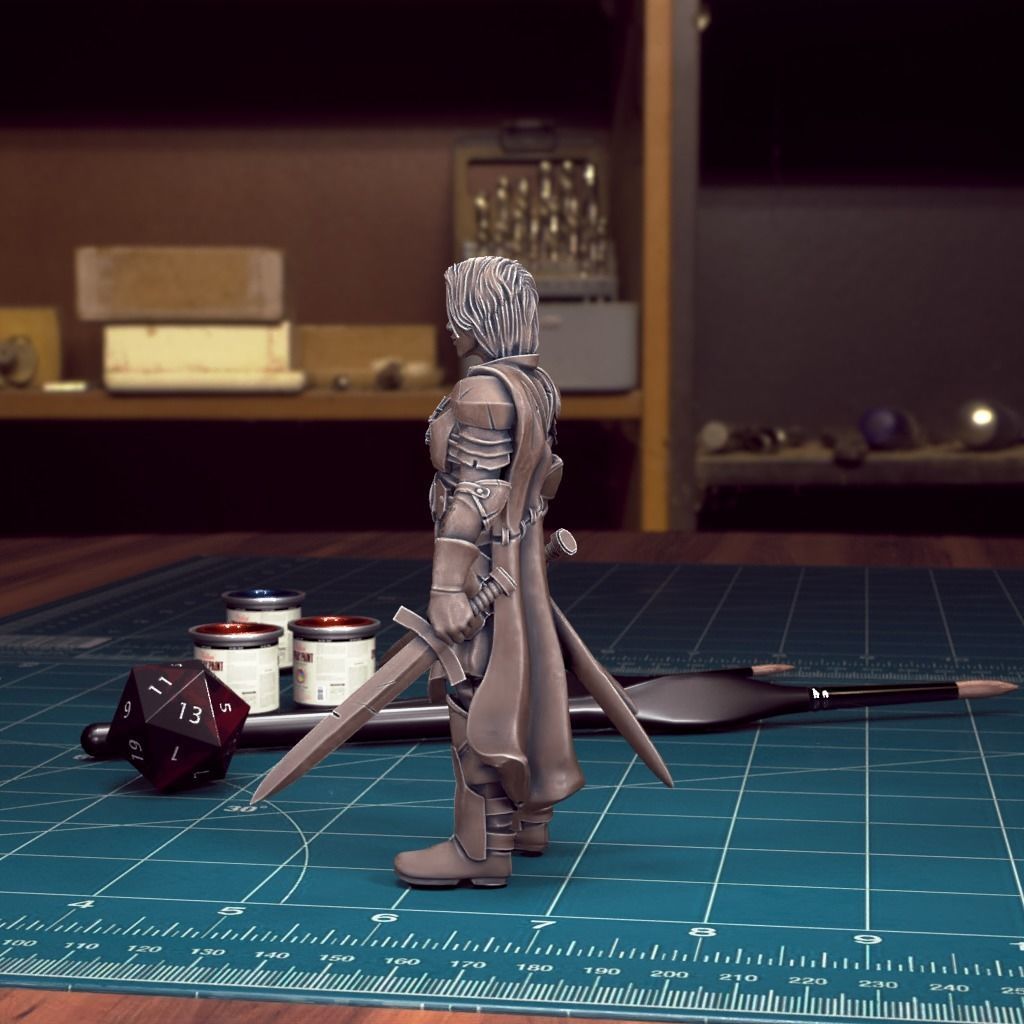DND Heroes - Female Fighters - Pre-Supported 3D print model_38