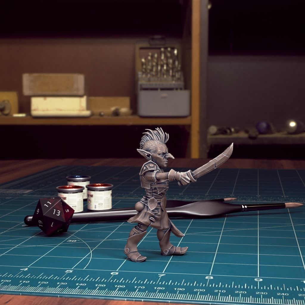 DND Heroes - Female Fighters - Pre-Supported 3D print model_30