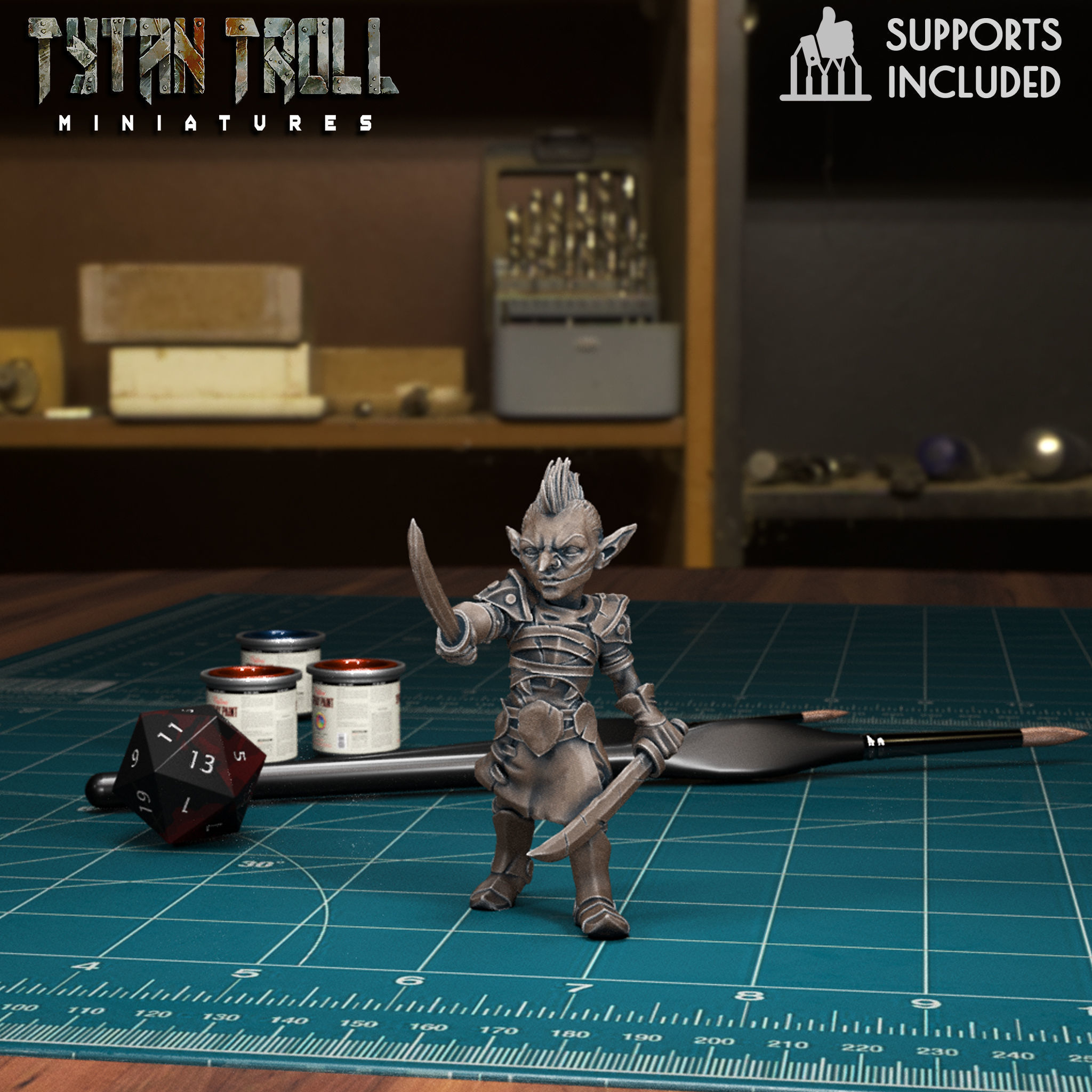 DND Heroes - Female Fighters - Pre-Supported 3D print model_26