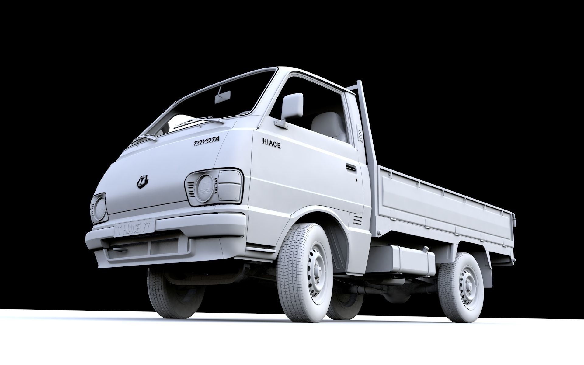 Toyota Hiace Pickup Truck 1977 3D model_15