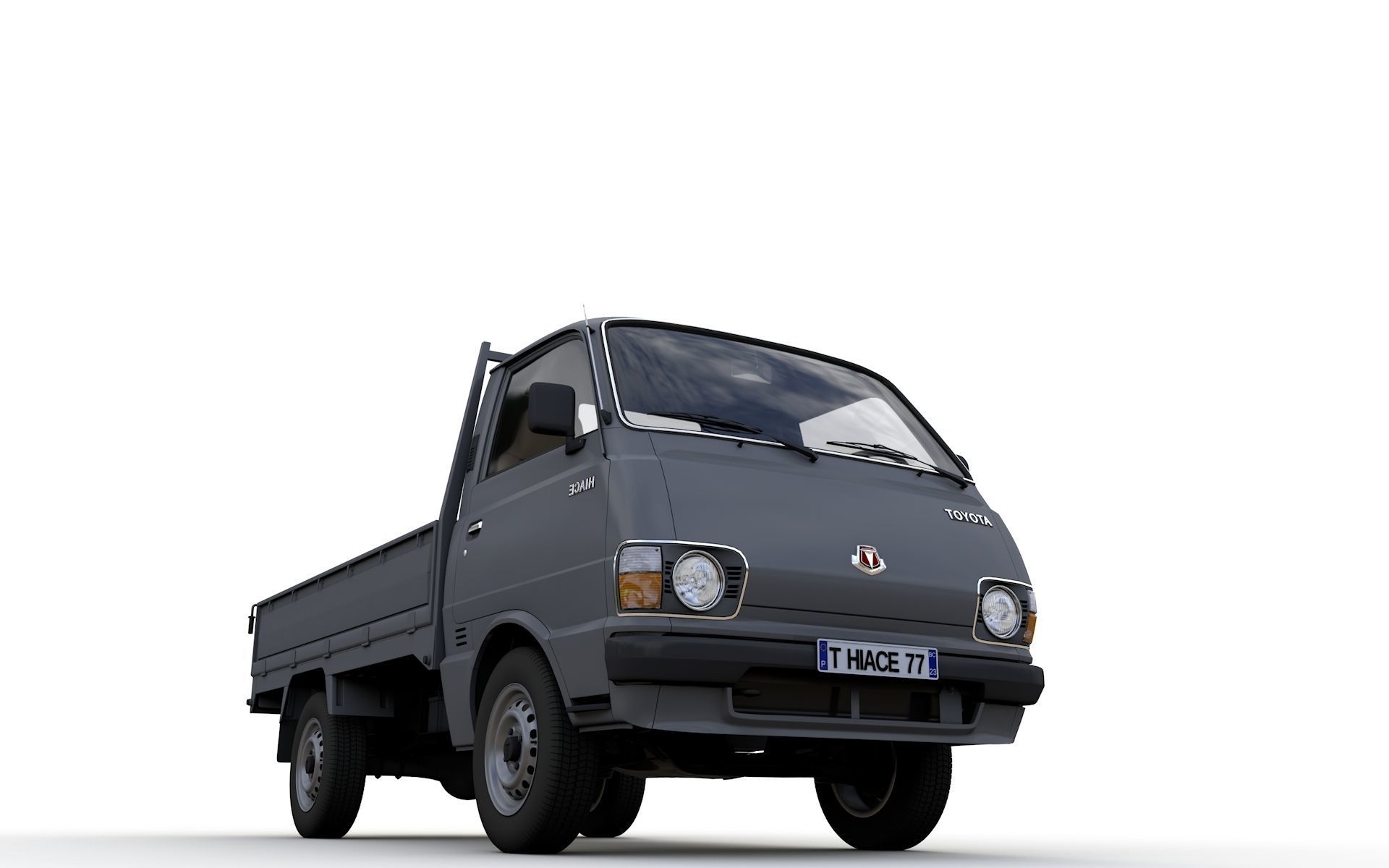 Toyota Hiace Pickup Truck 1977 3D model_4