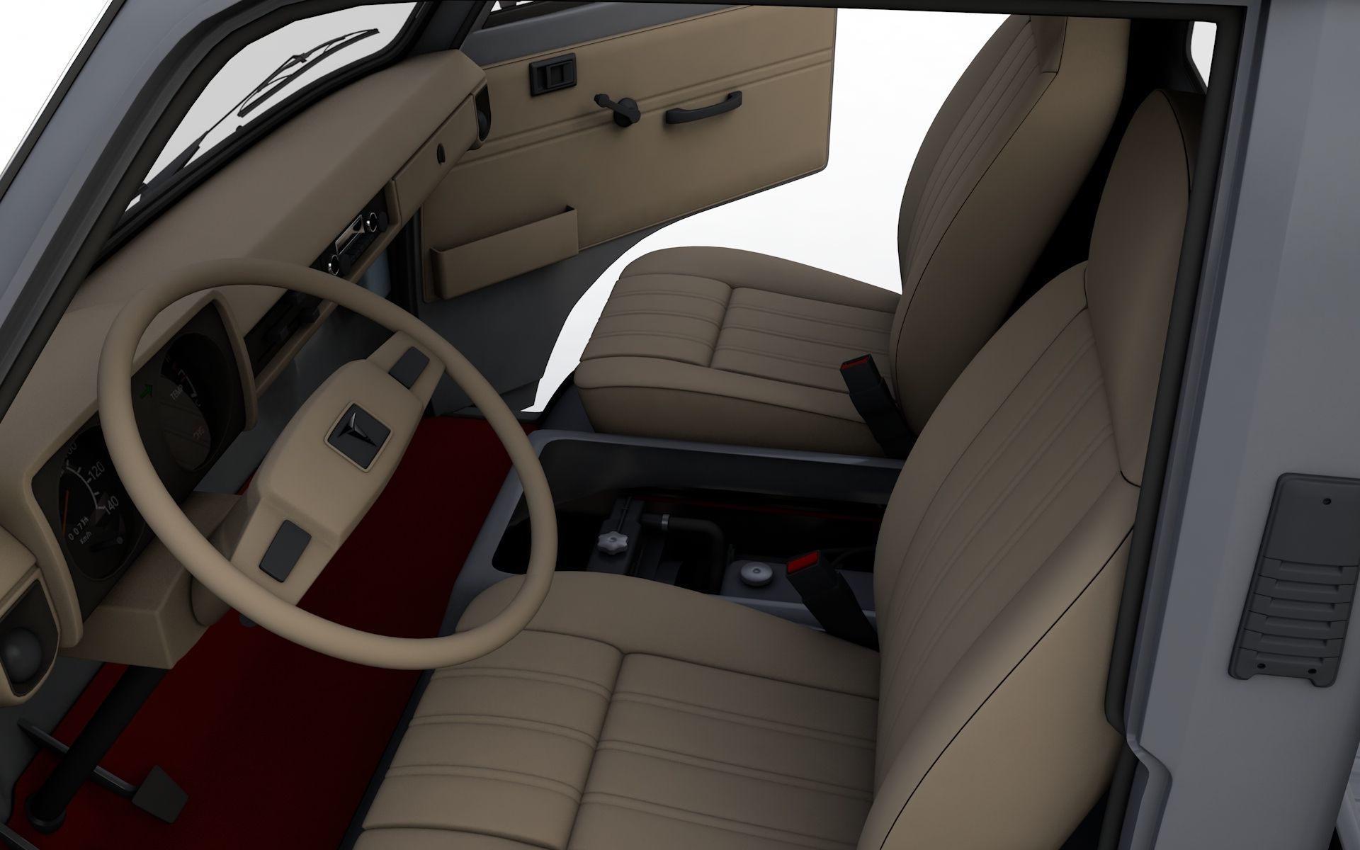 Toyota Hiace Pickup Truck 1977 3D model_16